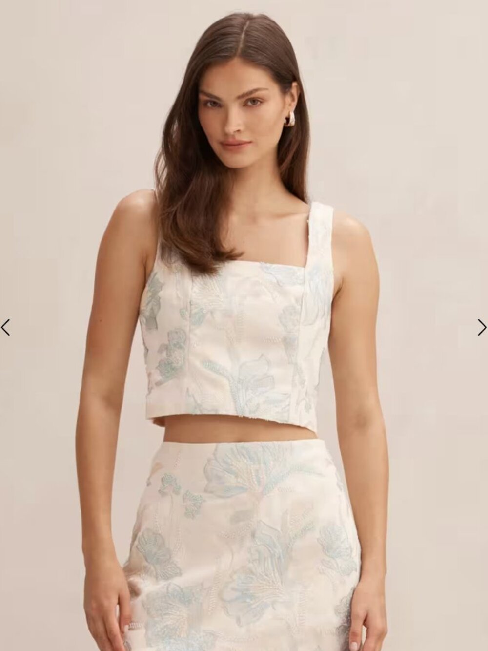 Ever New Calliope Embellished Top & Mini Skirt